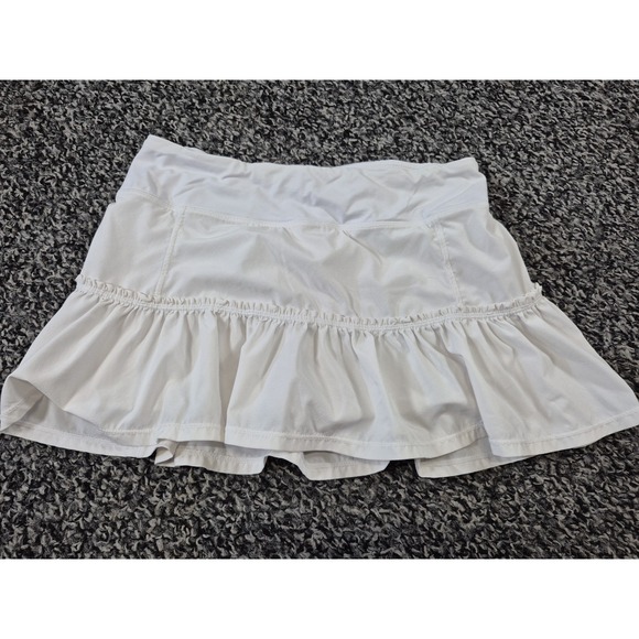 Lululemon Women's White Tennis‎ Skort Skirt Size 4 Built In Shorts - Picture 6 of 6